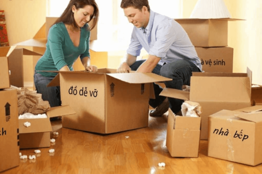 Chuẩn bị dụng cụ trước khi đóng gói